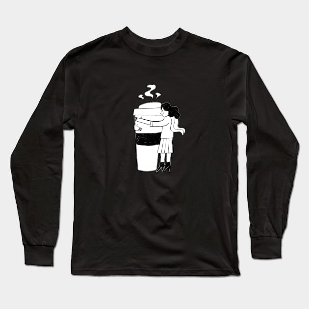 Coffee Addict Long Sleeve T-Shirt by Bizzie Creations